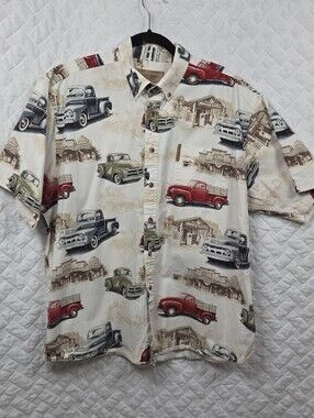 Clearwater Outfitters Vintage Cars  Beach Shirt XL